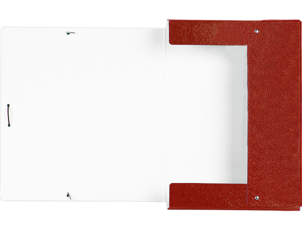 CARPETA PROYECTOS LIDERPAPEL FOLIO LOMO 70MM CARTON GOFRADO ROJA