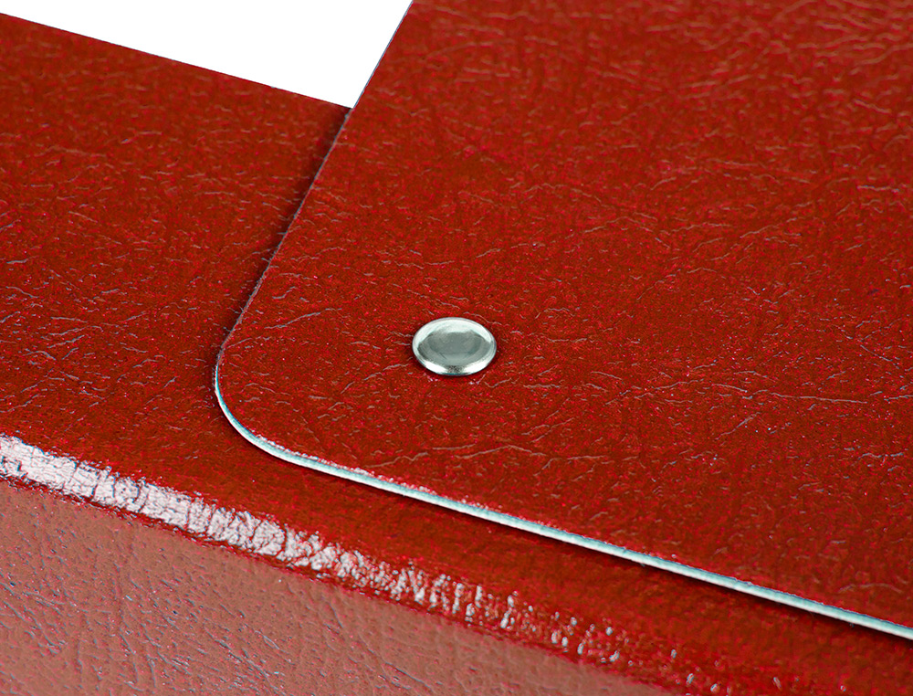 CARPETA PROYECTOS LIDERPAPEL FOLIO LOMO 70MM CARTON GOFRADO ROJA