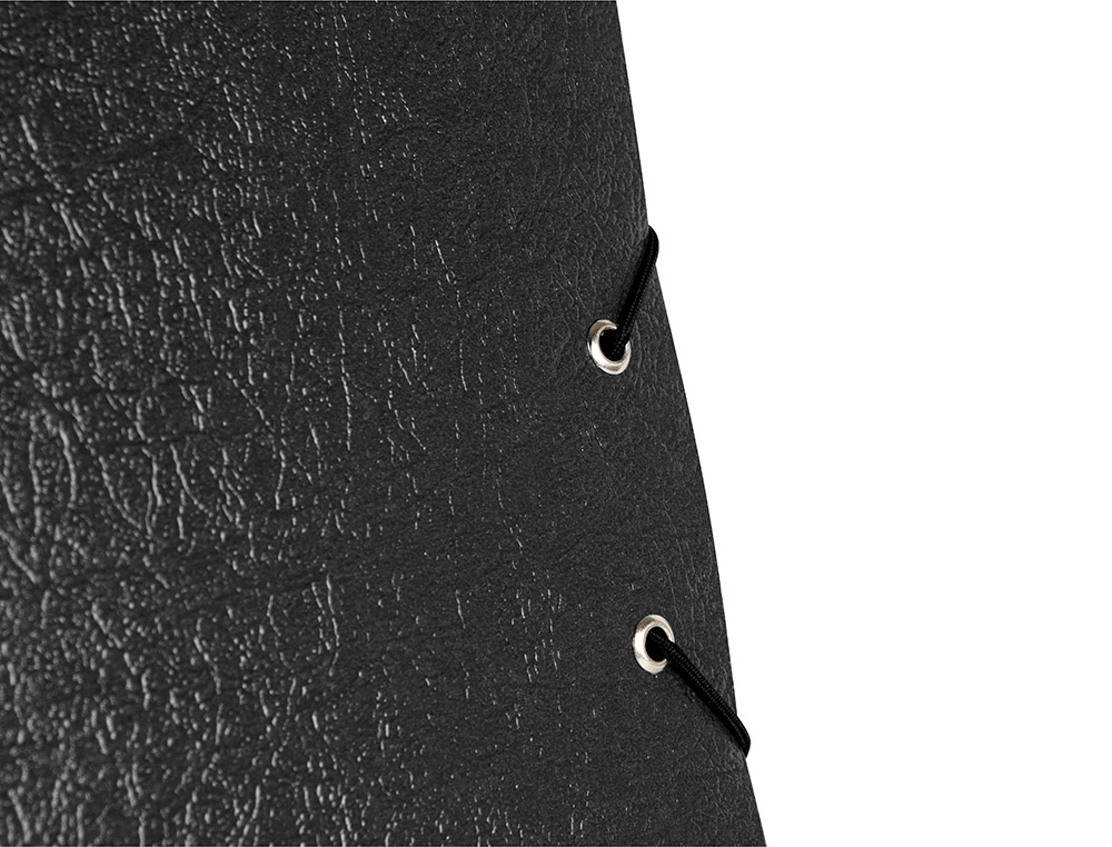 CARPETA PROYECTOS LIDERPAPEL FOLIO LOMO 90MM CARTON GOFRADO NEGRA