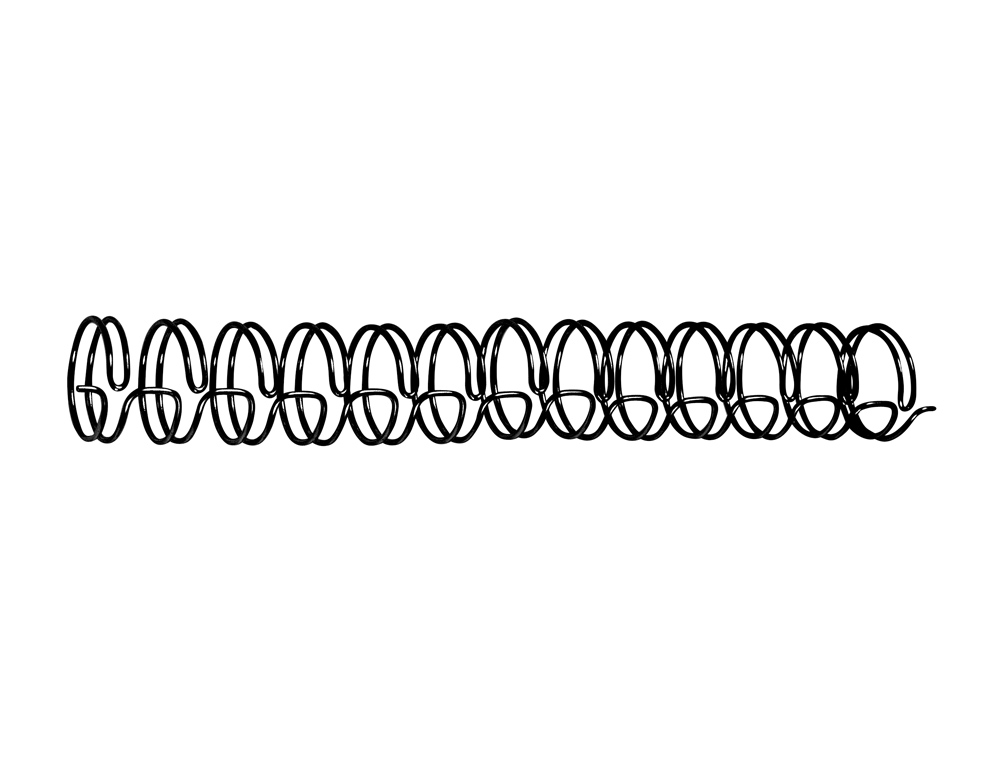 ESPIRAL WIRE 3:1 14,3 MM N.9 NEGRO CAPACIDAD 125 HOJAS CAJA DE 100 UNIDADES