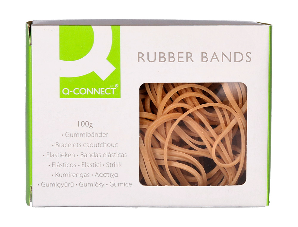 GOMILLAS ELASTICAS Q-CONNECT 100 GR NUMERO 6 60 X 2 MM