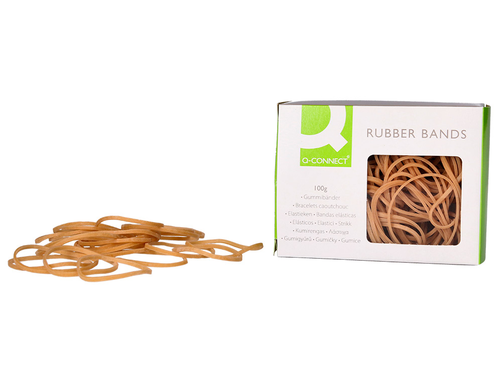 GOMILLAS ELASTICAS Q-CONNECT 100 GR NUMERO 6 60 X 2 MM