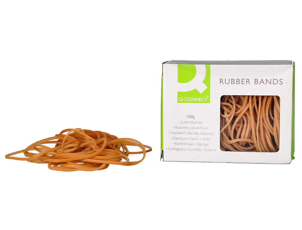 GOMILLAS ELASTICAS Q-CONNECT 100 GR NUMERO 7 70 X 2 MM