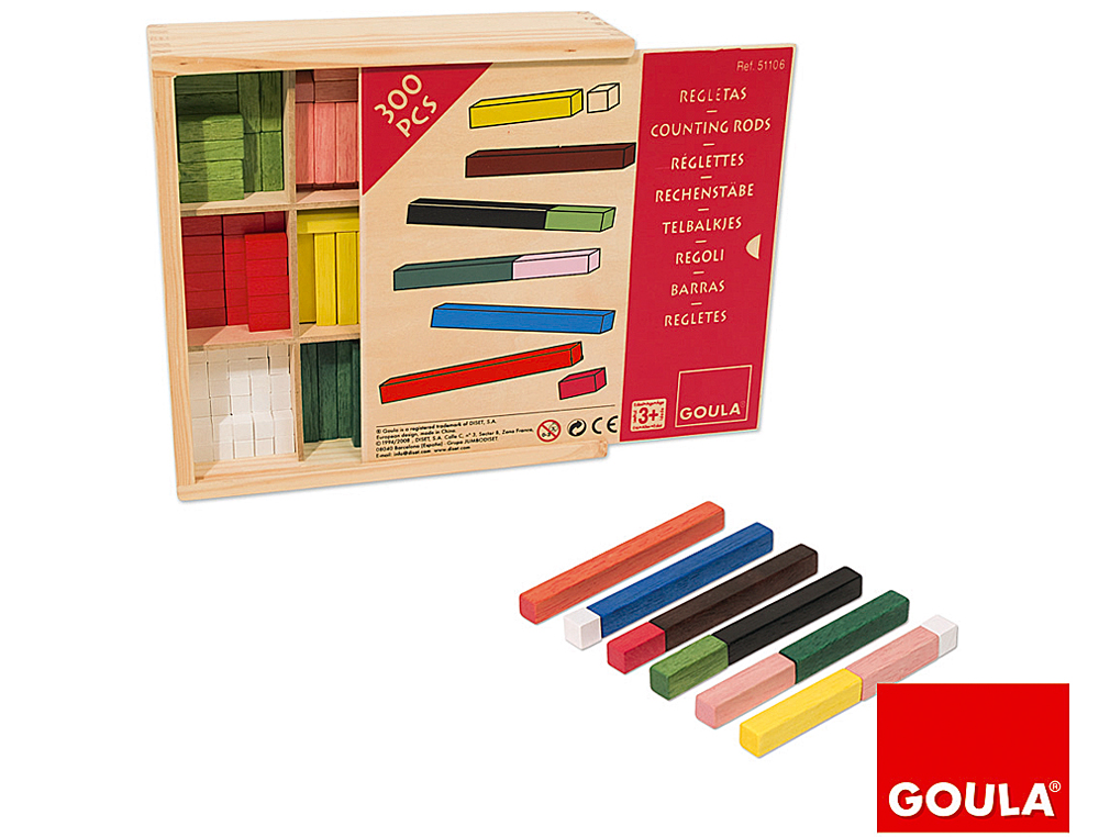 JUEGO GOULA DIDACTICO REGLETAS 10 X 10 CAJA INDIVIDUAL