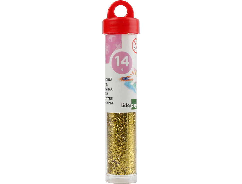PURPURINA LIDERPAPEL FANTASIA COLOR ORO BOTE DE 14 GR