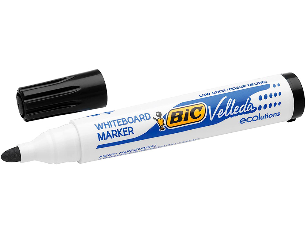 ROTULADOR BIC VELLEDA PARA PIZARRA NEGRO PUNTA REDONDA 1,3 MM