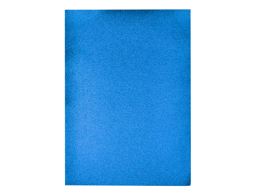 GOMA EVA CON PURPURINA BIODEGRADABLE LIDERPAPEL 50X70CM 60G/M2 ESPESOR 2 MM AZUL OSCURO