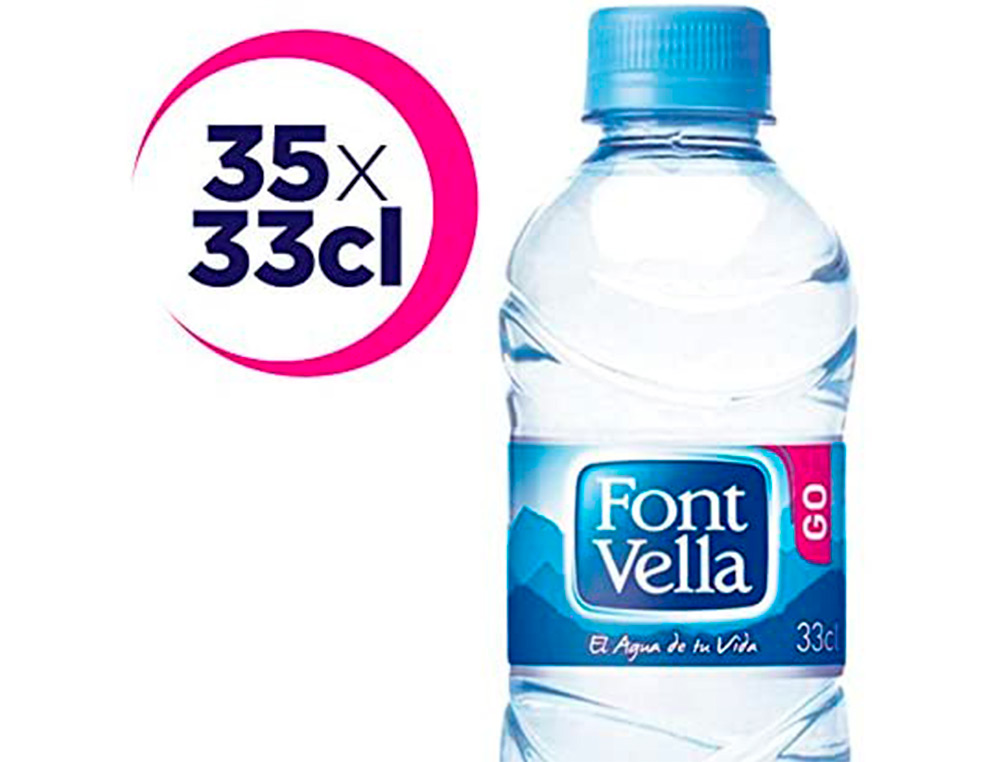 AGUA MINERAL NATURAL FONT VELLA BOTELLA SANT HILARI 330 ML