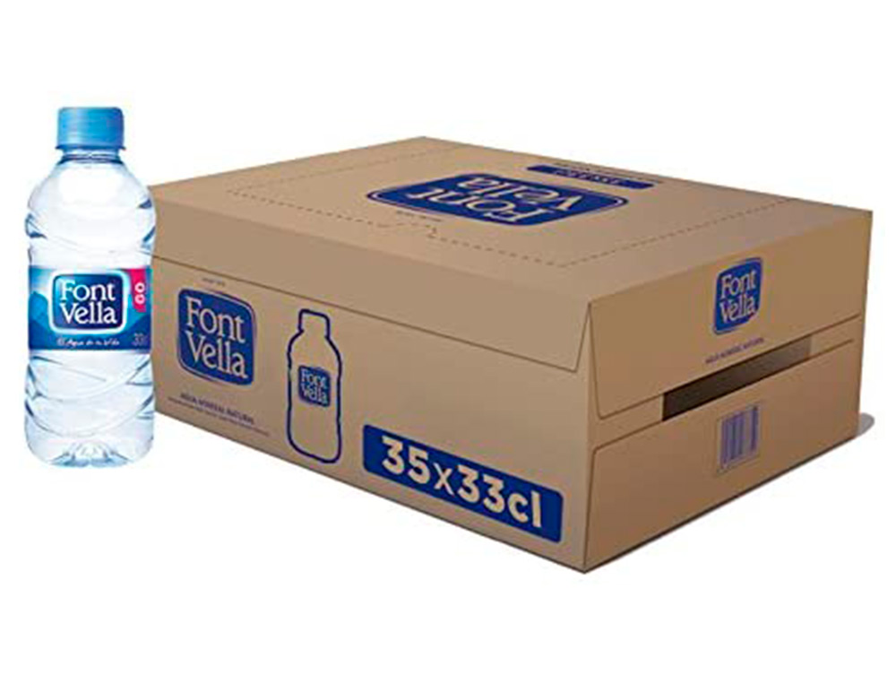 AGUA MINERAL NATURAL FONT VELLA BOTELLA SANT HILARI 330 ML