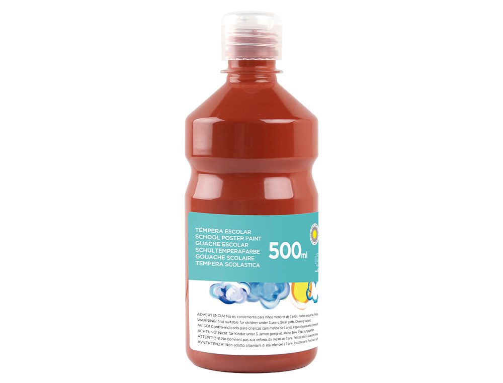 TEMPERA LIQUIDA LIDERPAPEL ESCOLAR 500 ML MARRON