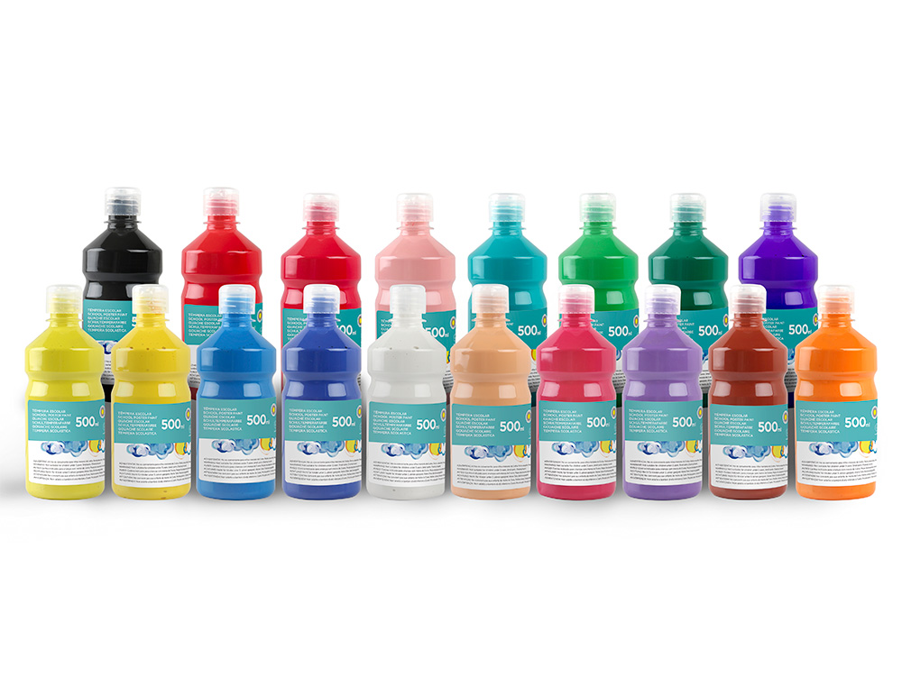 TEMPERA LIQUIDA LIDERPAPEL ESCOLAR 500 ML MARRON