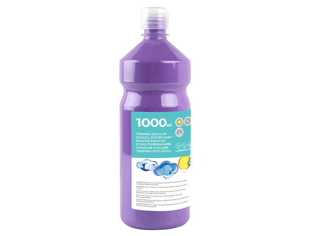 TEMPERA LIQUIDA LIDERPAPEL ESCOLAR 1000 ML LILA