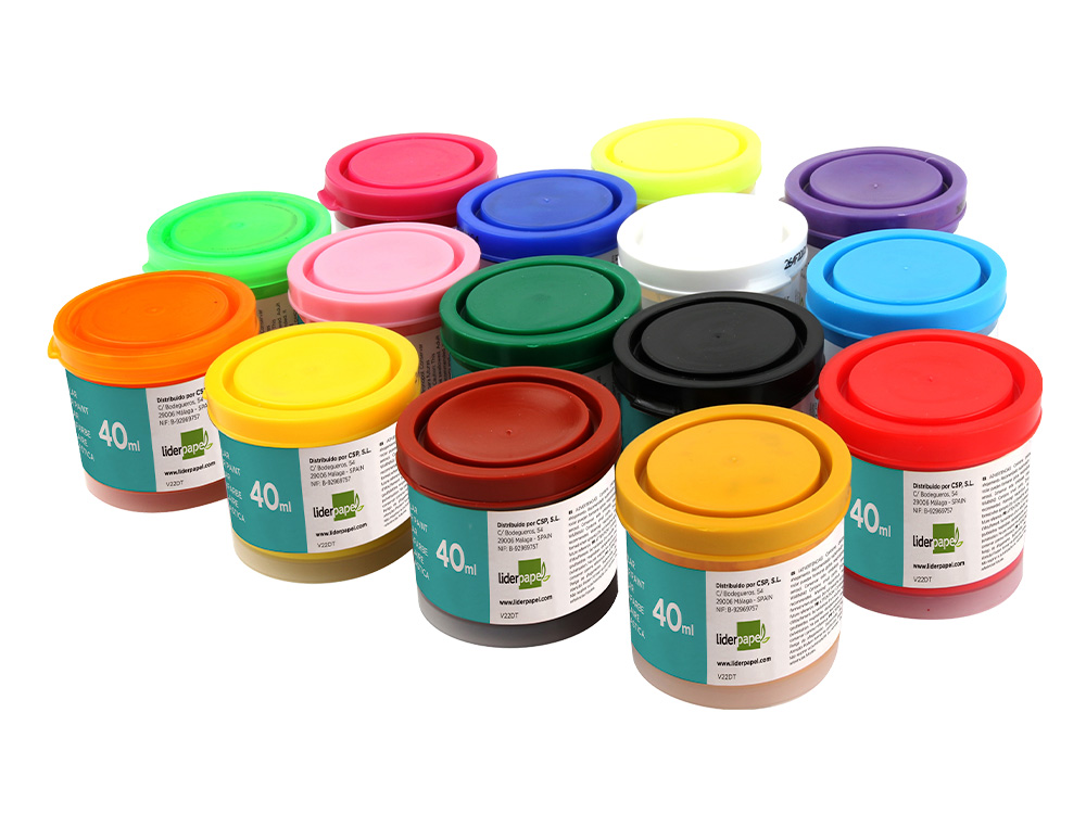 TEMPERA LIDERPAPEL ESCOLAR 40 ML VERDE CLARO