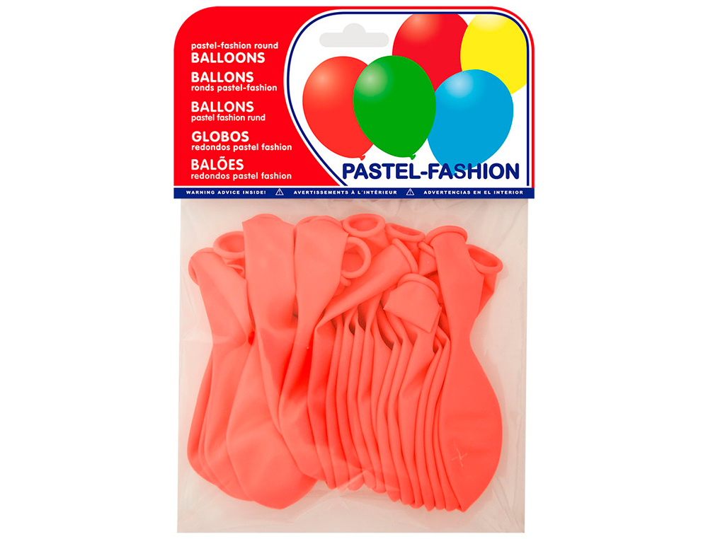 GLOBO 100% LATEX BIODEGRADABLE PASTEL ROSA BOLSA DE 20 UNIDADES