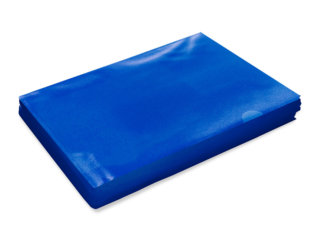 CARPETA DOSSIER UÑERO PLASTICO Q-CONNECT DIN A4 120 MICRAS AZUL CAJA DE 100 UNIDADES