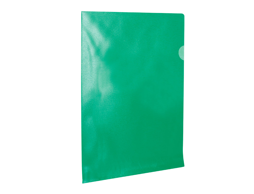CARPETA DOSSIER UÑERO PLASTICO Q-CONNECT DIN A4 120 MICRAS VERDE CAJA DE 100 UNIDADES