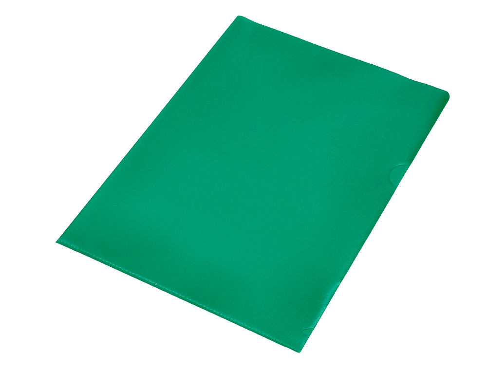 CARPETA DOSSIER UÑERO PLASTICO Q-CONNECT DIN A4 120 MICRAS VERDE CAJA DE 100 UNIDADES