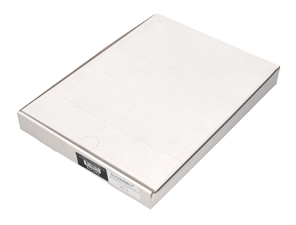 CARPETA DOSSIER UÑERO PLASTICO Q-CONNECT DIN A4 120 MICRAS VERDE CAJA DE 100 UNIDADES