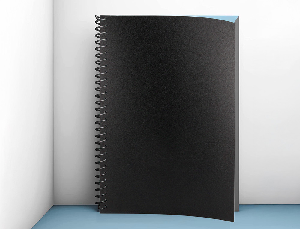 TAPA ENCUADERNACION LIDERPAPEL POLIPROPILENO A4 0.8MM NEGRO OPACO PAQUETE DE 50 UNIDADES