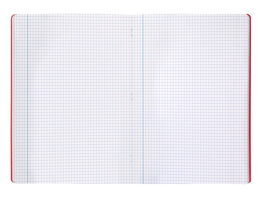 LIBRETA LIDERPAPEL 360 TAPA DE PLASTICO A4 48 HOJAS 90GR CUADRO 4MM CON MARGEN COLORES SURTIDOS