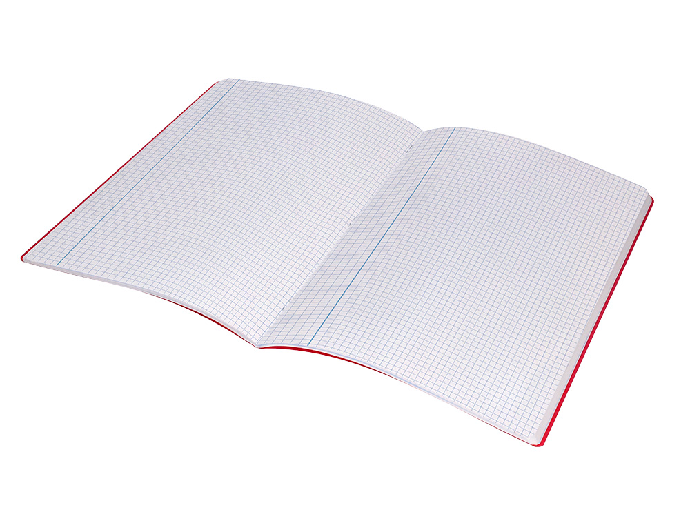 LIBRETA LIDERPAPEL 360 TAPA DE PLASTICO A4 48 HOJAS 90GR CUADRO 4MM CON MARGEN COLORES SURTIDOS