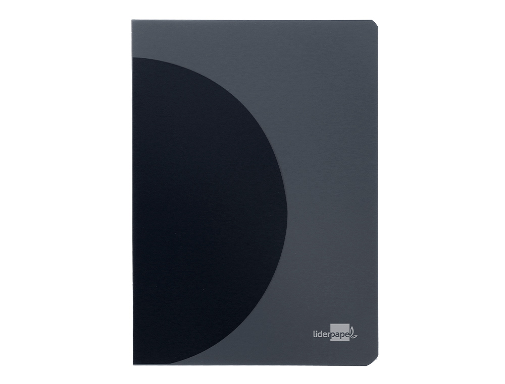 LIBRETA LIDERPAPEL 360 TAPA DE PLASTICO A4 48 HOJAS 90G/M2 HORIZONTAL CON DOBLE MARGEN TAPA NEGRA
