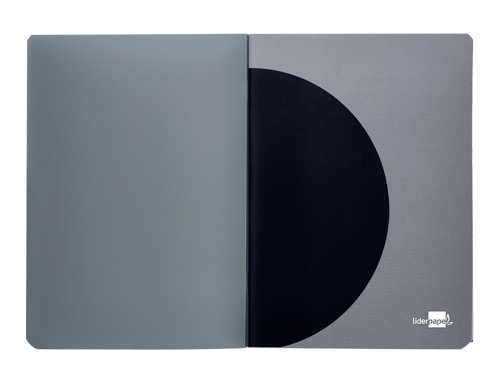LIBRETA LIDERPAPEL 360 TAPA DE PLASTICO A4 48 HOJAS 90G/M2 HORIZONTAL CON DOBLE MARGEN TAPA NEGRA