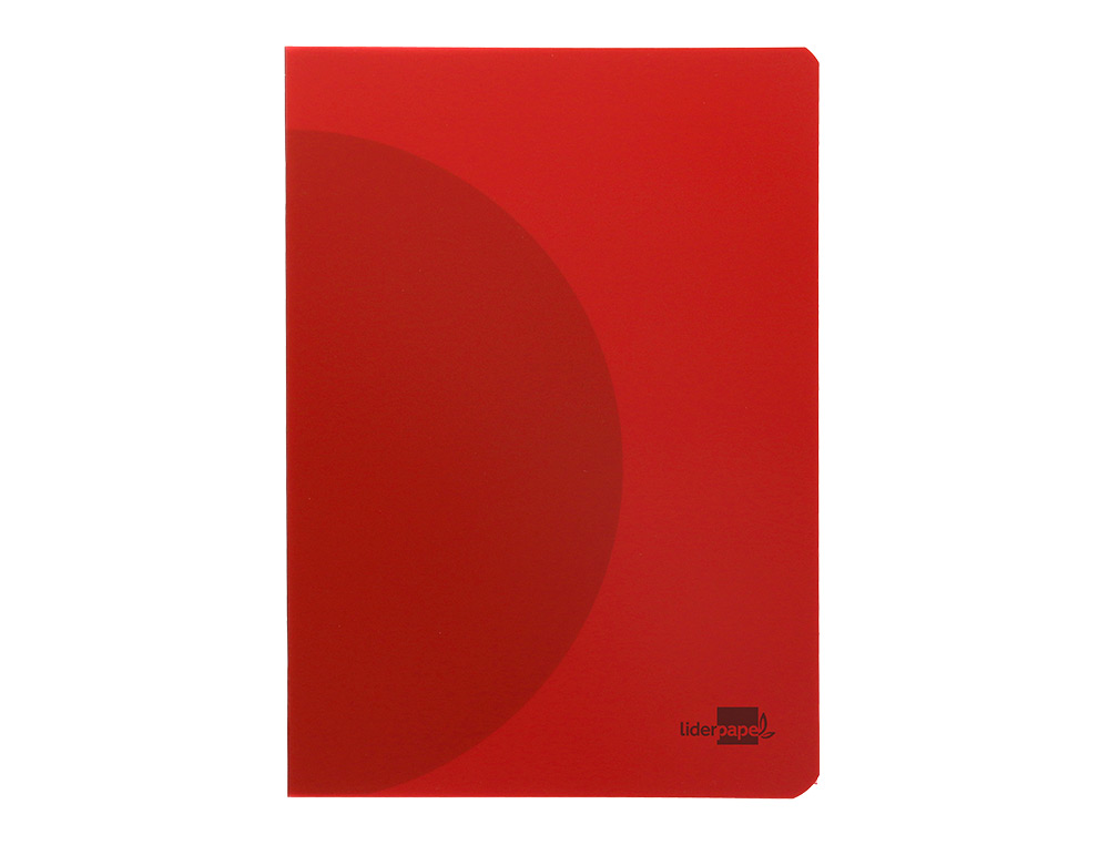 LIBRETA LIDERPAPEL 360 TAPA DE PLASTICO A4 48 HOJAS 90G/M2 5MM CON DOBLE MARGEN COLORES SURTIDOS