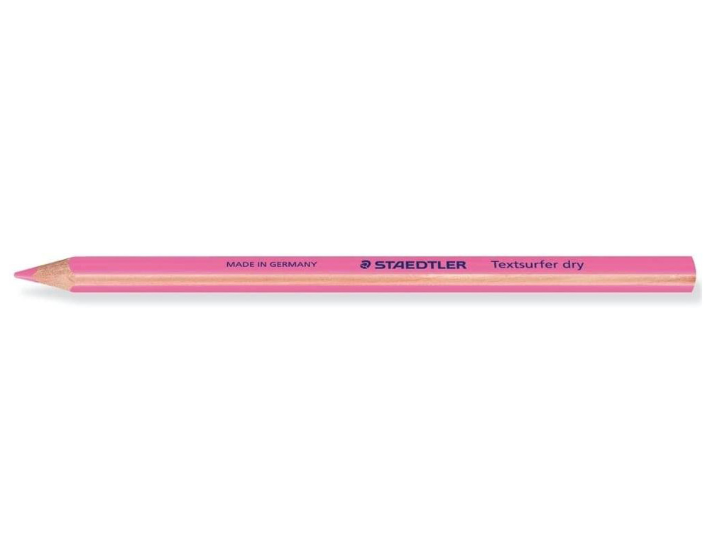 LAPICES FLUORESCENTE STAEDTLER TEXTSURFER DRY TRIANGULAR ROSA CAJA DE 12 UNIDADES