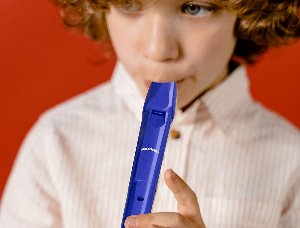 FLAUTA HOHNER 9508 COLOR AZUL FUNDA VERDE Y TRANSPARENTE