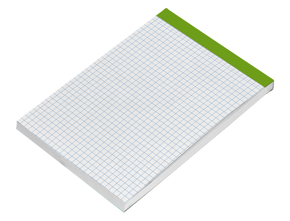 BLOC NOTAS LIDERPAPEL CUADRO 4 MM A6 80 HOJAS 60 G/M2 PERFORADO SIN TAPA