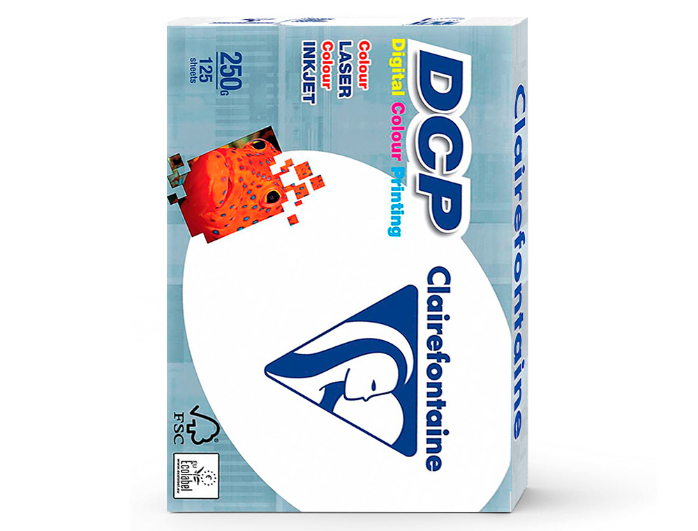 PAPEL FOTOCOPIADORA CLAIREFONTAINE DIN A4 250 GRAMOS PAQUETE DE 125 HOJAS