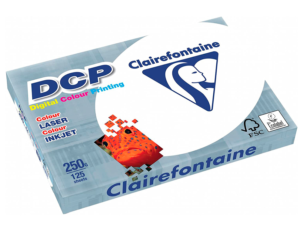 PAPEL FOTOCOPIADORA CLAIREFONTAINE DIN A4 250 GRAMOS PAQUETE DE 125 HOJAS