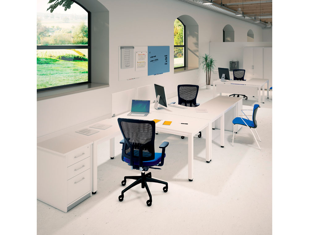 ALA PARA MESA ROCADA SERIE EXECUTIVE 60X100 CM DERECHA O IZQUIERDA ACABADO GRIS/HAYA