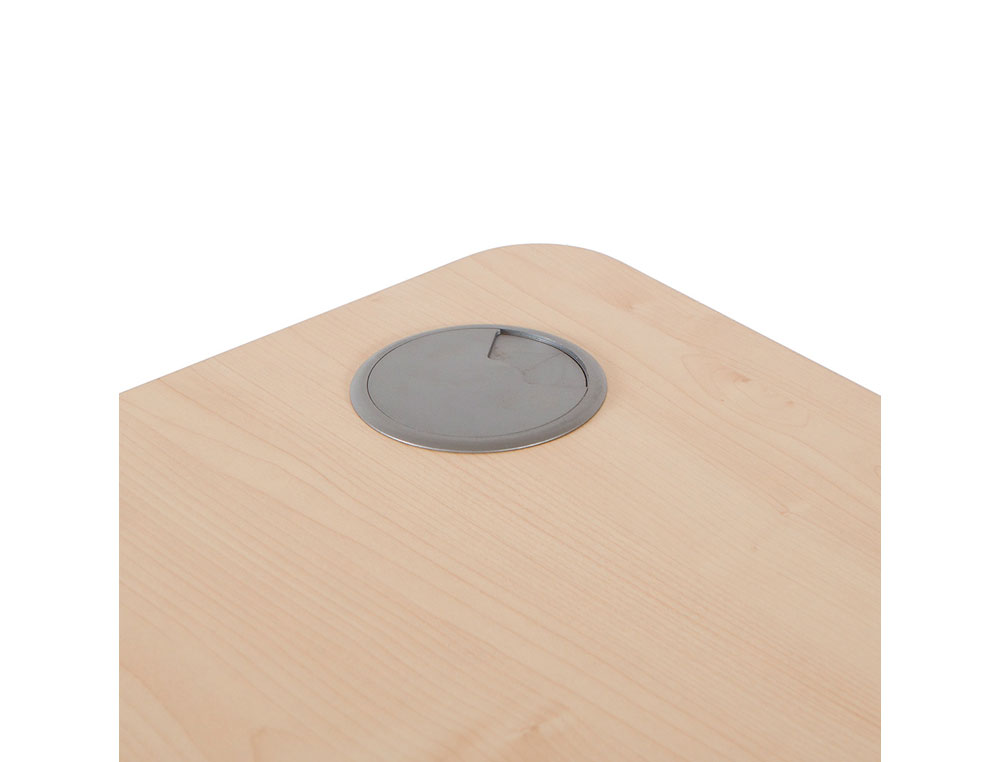 MESA ROCADA SERIE METAL 180X120 CM IZQUIERDA ACABADO AC01 HAYA