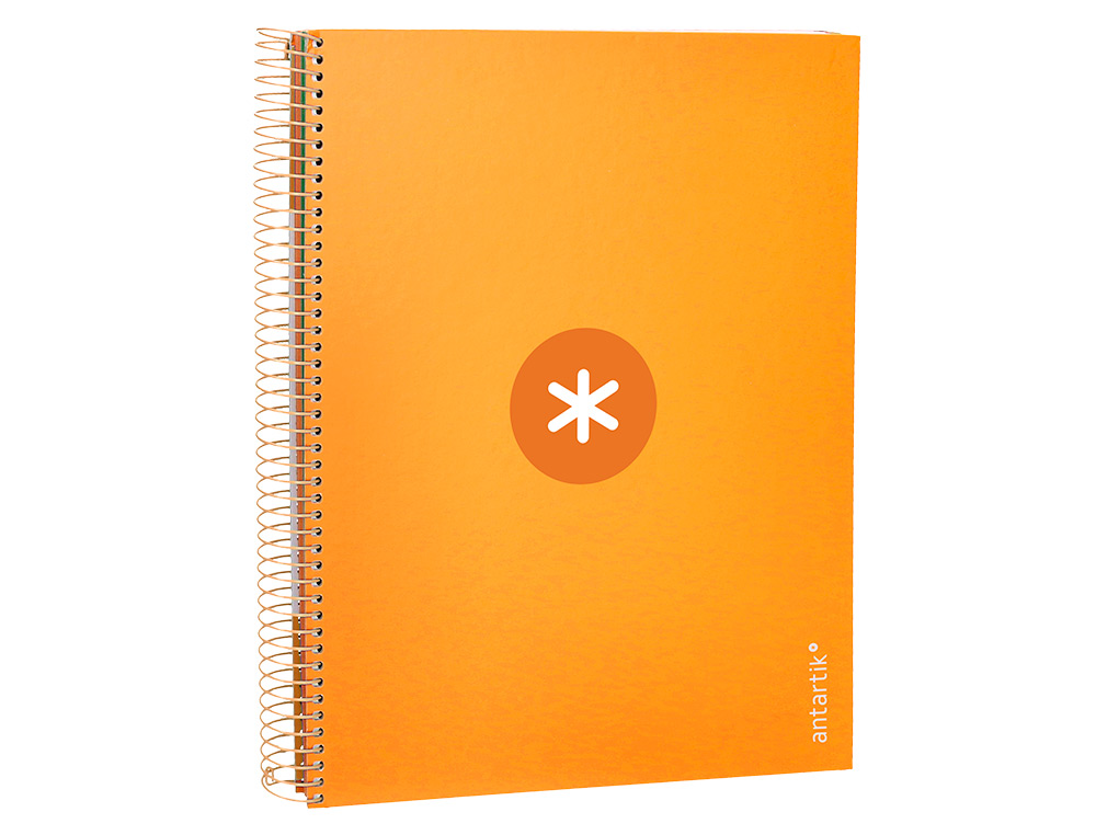 CUADERNO ESPIRAL A4 MICRO ANTARTIK TAPA FORRADA 120H 90 GR CUADRO 5MM 5 BANDAS 4 TALADROS COLOR MOSTAZA