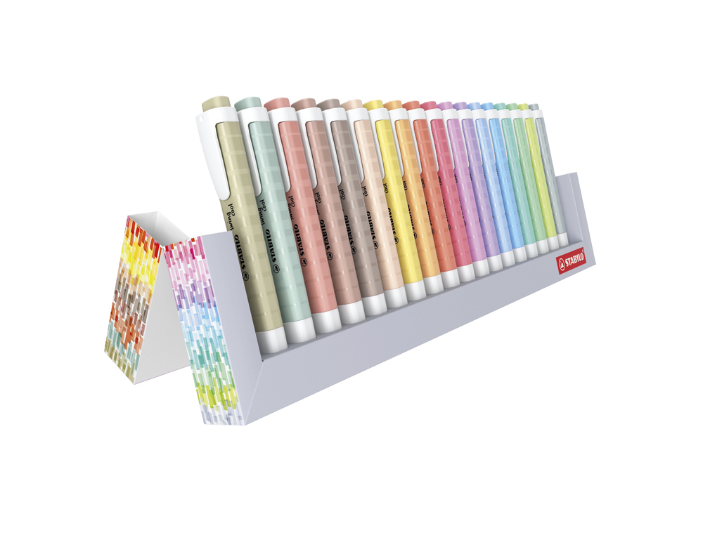 ROTULADOR STABILO FLUORESCENTE SWING COOL NATURE COLORS ESTUCHE DE 18 UNIDADES COLORES SURTIDOS