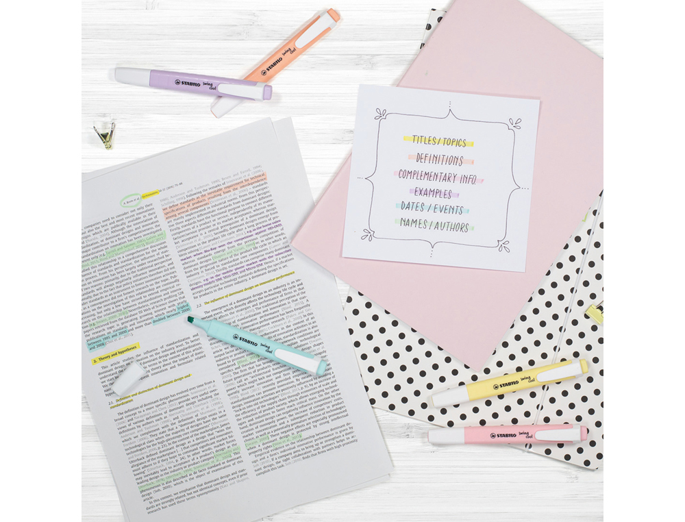 ROTULADOR STABILO FLUORESCENTE SWING COOL PASTEL ROSA