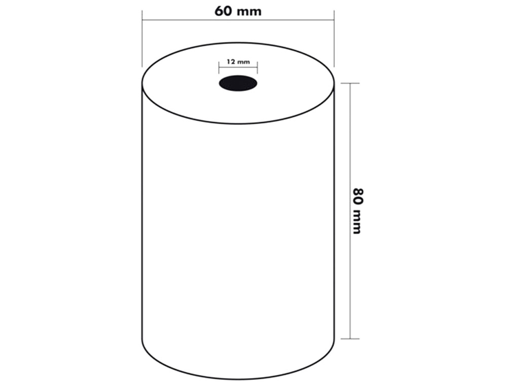 ROLLO SUMADORA TERMICO Q-CONNECT 80 MM ANCHO X 60 MM DIAMETRO SIN BISFENOL A