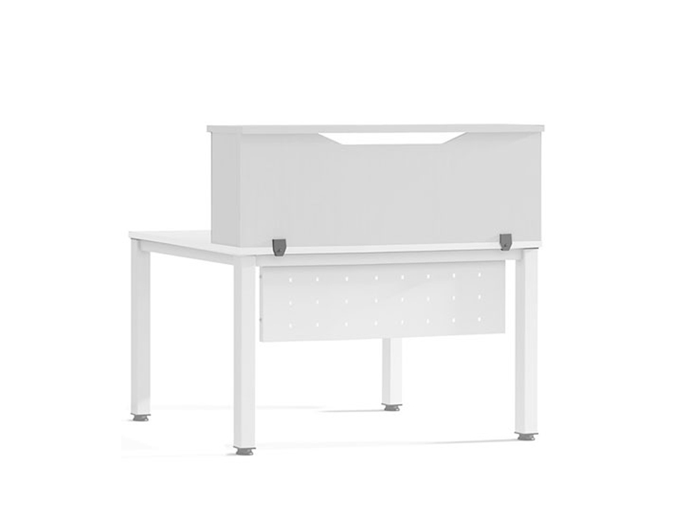MOSTRADOR DE ALTILLO ROCADA VALIDO PARA MESAS WORK METAL EXECUTIVE 100X30X40 CM ACABADO AW04 BLANCO/BLANCO