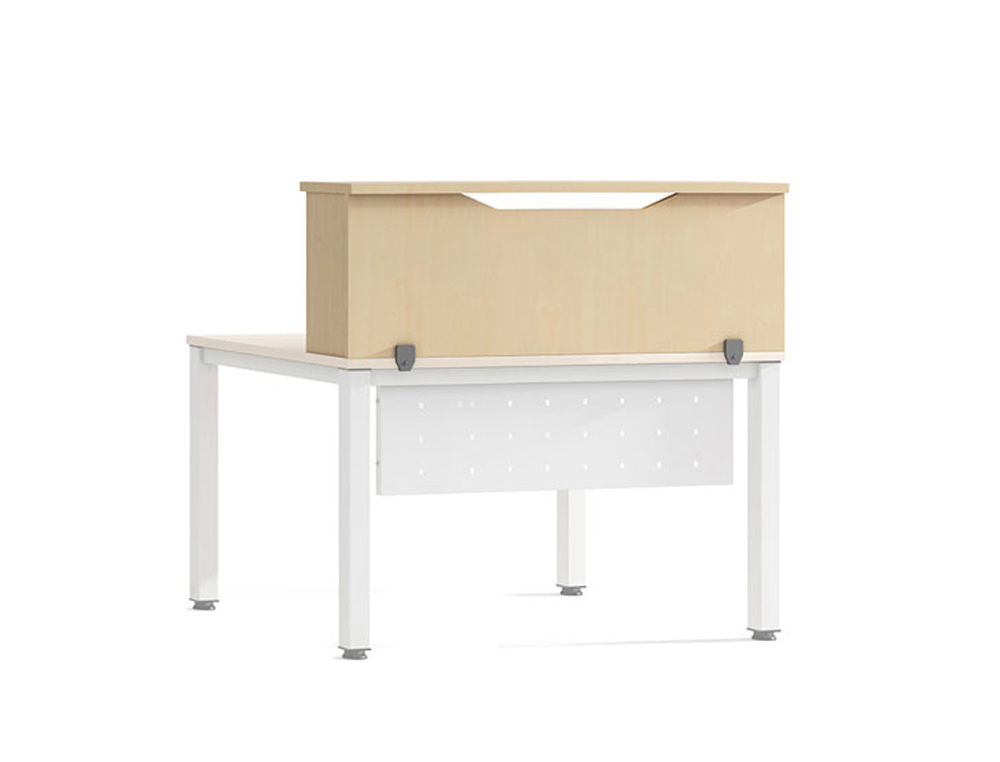 MOSTRADOR DE ALTILLO ROCADA VALIDO PARA MESAS WORK METAL EXECUTIVE 180X30X40 CM ACABADO AA01 HAYA/HAYA