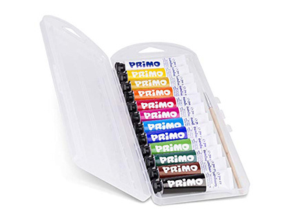 TEMPERA PRIMO EN TUBO ALUMINIO DE 12 ML BLISTER PLASTICO 12 COLORES SURTIDOS