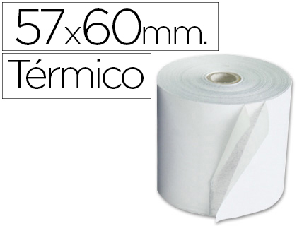 ROLLO SUMADORA EXACOMPTA TERMICO 57 MM X 60 MM 55 G/M2 SIN BISFENOL A