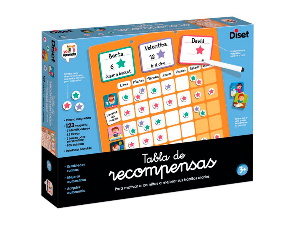 JUEGO DISET DE MESA TABLA DE RECOMPENSAS