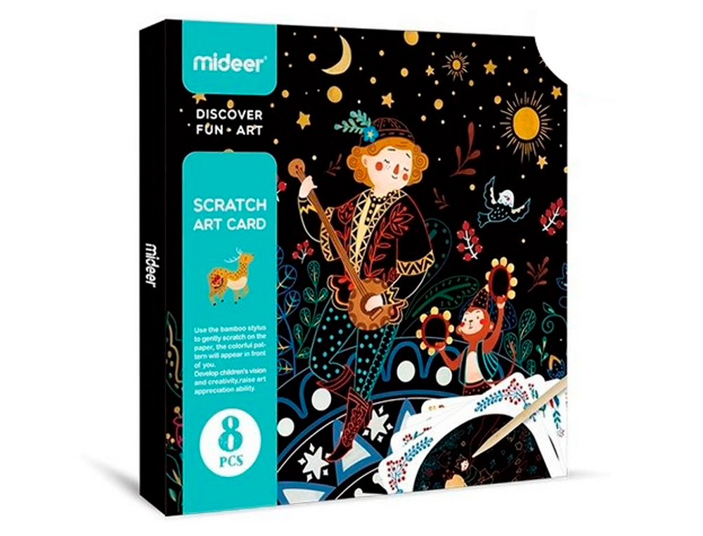 JUEGO DIDACTICO MIDEER SCRATCH ART CARD BOY