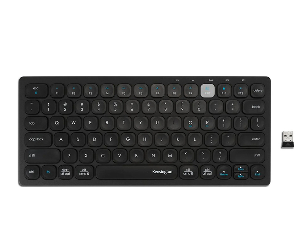 TECLADO KENSINGTON COMPACT INALAMBRICO DUAL USB 3.0 COLOR NEGRO 288X125X21 MM