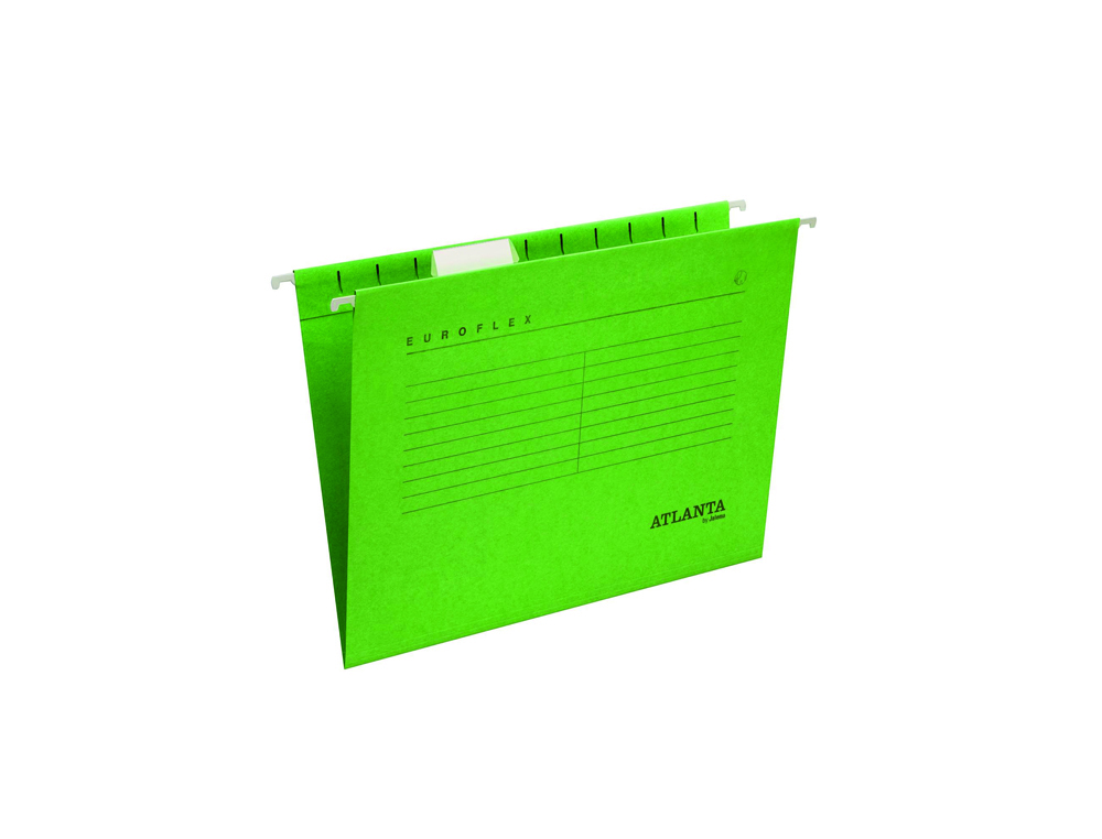 CARPETA COLGANTE TARIFOLD ATLANTA EUROFLEX DIN A4 CARTULINA 100%RECICLADA FSC COLOR VERDE CAJA DE 25