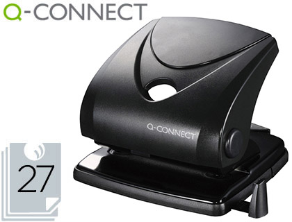 TALADRADOR Q-CONNECT KF01235 NEGRO ABERTURA 2,7 MM CAPACIDAD 27 HOJAS