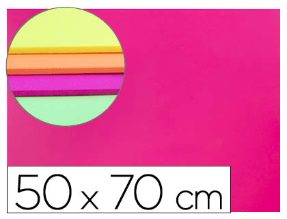 GOMA EVA LIDERPAPEL 50X70CM 60G/M2 ESPESOR 2MM FLUOR ROSA